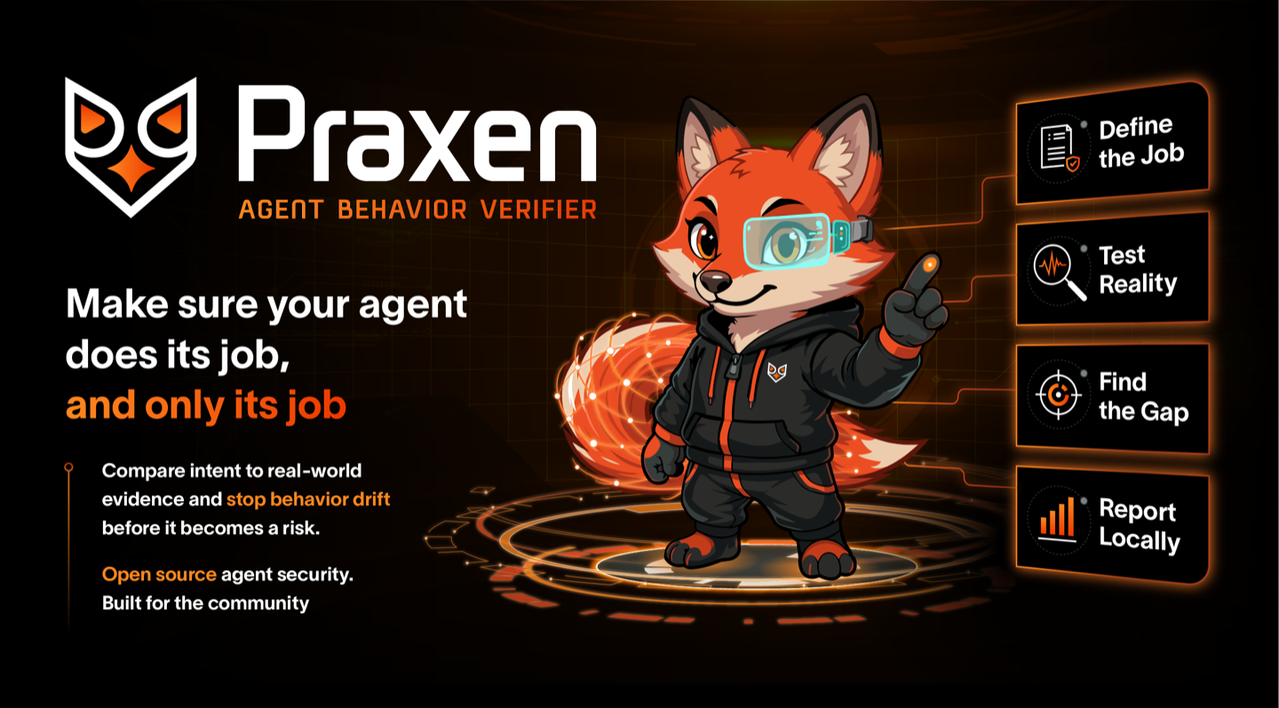 Praxen — AI agent behavior verifier. Make sure your agent does its job, and only its job.